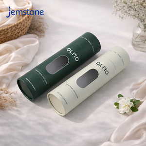 Emballage personnalisé en tube de carton biodégradable pour sous-vêtements, vêtements, foulards en soie, hijabs, boîte cadeau cylindrique avec fenêtres - Product Image 4