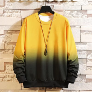 Elegante Casual Hombres Jogging Ropa deportiva Sudadera Hip Hop Punk Gradient Pullover Sudadera O Cuello para hombre - Product Image 4