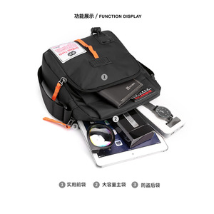 Shengtian Men's Shoulder Bag Oxford Cloth Large Capacity Outdoor Travel Crossbody Bag Street Style Everyday Use - Product Image 5