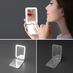 Pocket Makeup <b>Mirror</b> with 3 Color LED Light Adjustable Brightness <b>Foldable</b> Compact Design - Product Image 3