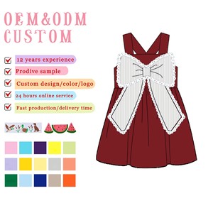 Abbigliamento per Bambini con Consegna in 90 Giorni, Vestito Casual con Grande Fiocco, Stile Boutique, Design a Pallone da Calcio con Volant, Grazioso Abito per Bambine - Product Image 2