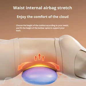 Masseur de siège pliable Shiatsu pour le cou et la taille à usage domestique avec airbag électrique pétrissant, vibrations et thérapie thermique - Product Image 3