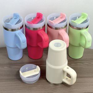 מותאם אישית 14 עוז tumbler עם ידית מיני טרמוס טרמוס תרמית בוזון bpa חינם נירוסטה ילד מים בקבוק טבלר גביע - Product Image 5