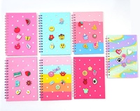 Cuaderno Espiral con Anillas, Diseño Divertido, A5, para Estudiantes, Papelería, Cuaderno de Hojas Sueltas Coloridas