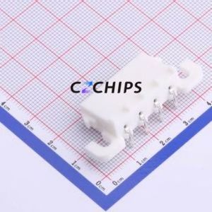 1-350944-0 Wire-to-Board Pin Header Bent Lead Through Hole,P=6.35mm Connector 1x4P 6.35mm Right Angle Insert 4P - Product Image 2