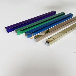 LL160 Tile Trim for <b>Bathroom</b> Ceramic Tile Edge U Shape Channel 304 Stainless Steel Decorative Profile Tile <b>Corner</b> U Shape Trim - Product Image 1
