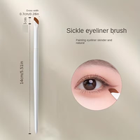 3PCS Set Kuas Eyeliner Alis Tipis, Kuas Alis Miring Datar, Alat Rias Presisi, Logo Custom Grosir