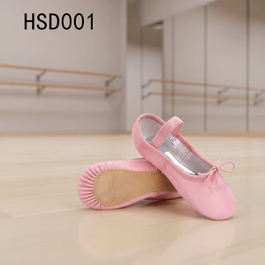 ZYF, Stage Debut - Zapatos de Baile con Suela de Cuero de Ante Natural Suave, Zapatos de Ballet para Práctica, Color Negro/Rosa/Nude, Zapatos de Yoga para Niños HSD001 - Product Image 1