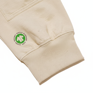 Pantalones de Jogger de algodón orgánico para mujer-Natural, jersey de 5,4 oz, transpirable con cintura elástica y puños de pierna acanalados - Product Image 1
