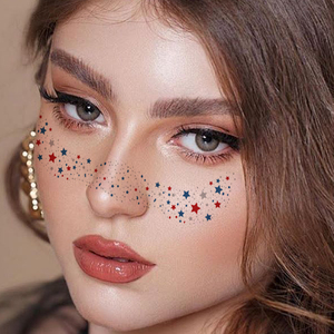 New Pride <strong>Day</strong> Rainbow Freckle Temporary Tattoo Sticker Waterproof Laser Hot Silver for Face White Paper <strong>Application</strong> - Product Image 2