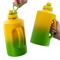 Yeway Stock personnalisé qualité supérieure petit quantité minimale de commande enduit de poudre gallon 304 Double paroi bière Growler 2 litres bouteille d'eau personnalisée