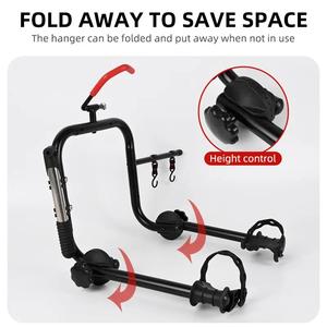 Support vélo mural, rangement vertical, <span class=keywords><strong>porte</strong></span>-vélos robuste pour <span class=keywords><strong>garage</strong></span>, vélos de route et électriques - Product Image 3