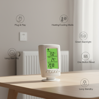 Termostato Inteligente Ecológico, Controlador Digital de Temperatura para Calefacción y Refrigeración del Hogar