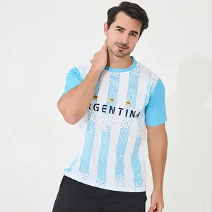 2024アルゼンチンジャージー最新コパアメリカサッカーシャツ高品質サッカーウェア速乾性トップ生地メッシサッカージャージー