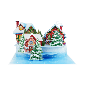 Carte de voeux de Noël Pop Up 3D unique, carte de vacances artisanale créative pour les commandes de cadeaux d'affaires - Product Image 6