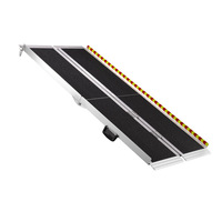 Rampe pliante portable sans obstacle de 1,2 m à 2,4 m en alliage d'aluminium, planche de rampe mobile, marchepied pour escalier