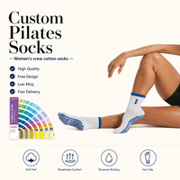 Chaussettes de Pilates antidérapantes en tricot avec logo personnalisé pour adultes et enfants, chaussettes de yoga respirantes en coton pour le printemps