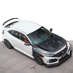 Kits de carrosserie pour <span class=keywords><strong>Honda</strong></span> civic <span class=keywords><strong>type</strong></span> R <span class=keywords><strong>2018</strong></span> 2019 2020 diffuseur de lèvre avant garde-boue et capot pour Civic <span class=keywords><strong>type</strong></span> R bodykit facelift - Product Image 2