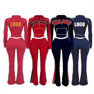 Conjunto de 2 piezas de ropa de descanso de alta calidad para mujer, bordado, liso, con capucha, pantalón largo, de algodón, tejido gofrado, formal, ODM, apto para personas altas - Product Image 4