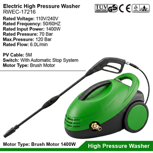 Nettoyeur <span class=keywords><strong>haute</strong></span> <span class=keywords><strong>pression</strong></span> électrique commercial 120 bars 1750 PSI, lave-auto professionnel, nettoyeur électrique portable - Product Image 3