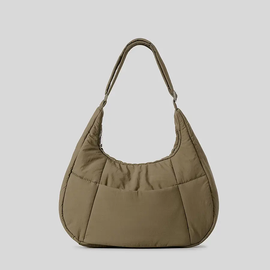 Fashion New Nylon Underarm Bag Simple Women's Puffy Handbag Light Weight Shoulder Bag