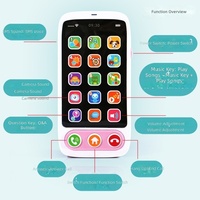 Jouet éducatif pour la petite enfance, téléphone multifonctionnel apaisant pour bébé avec lumières, téléphone musical simulé intelligent pour enfants