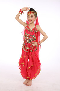 सबसे सस्ती बेली डांस पोशाक भारतीय डांस ड्रेस में बच्चों के लिए पेट - Product Image 5