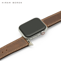 Bracelet de montre en cuir véritable fait main en gros, logo personnalisé, cuir Horween des États-Unis