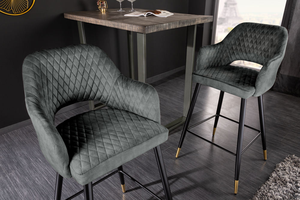 Nouveaux tabourets de bar modernes et minimalistes, <span class=keywords><strong>chaise</strong></span> <span class=keywords><strong>haute</strong></span> ajourée avec cadre métallique et accoudoirs - Product Image 3