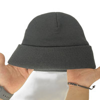 Gorro de punto en blanco personalizado al por mayor, gorros de pescador de punto liso con sublimación acrílica cálida para invierno 100% con logotipo bordado