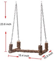 Vente en gros de balançoire pour nid de jardin grande chaîne en fer balançoire hamac pour perroquet en bois