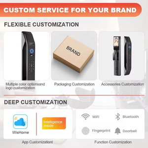 <span class=keywords><strong>Serrure</strong></span> <span class=keywords><strong>de</strong></span> <span class=keywords><strong>Porte</strong></span> Intelligente à Reconnaissance Faciale 3D avec Caméra, <span class=keywords><strong>Sécurité</strong></span> Biométrique par Empreinte Digitale, Verrouillage Automatique Intelligent - Product Image 4