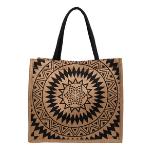 <strong>Custom</strong> <strong>Printed</strong> <strong>Jute</strong> <strong>Tote</strong> <strong>Bag</strong> Suction Buckle Design Large Capacity Waterproof Feature Featuring Cartoon Pattern Cotton Rope - Product Image 1