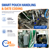 Machine d'emballage automatique de sachets préformés pour abricots secs, raisins secs, dattes, mangues séchées, noix, fruits secs mélangés et autres collations