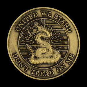 Benutzer definierte plattierte Farbe US Liberty Bell Gadsden Flag Pattern Gedenkmünze Sammlerstücke United We Stand Bronze Plated Coin - Product Image 6