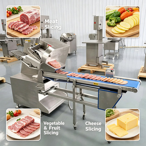 เครื่องหั่นเนื้อสดแบบสายพานลำเลียงอัตโนมัติประสิทธิภาพสูง HN QDMECH สำหรับโรงงานแปรรูปไส้กรอก แฮม และเนื้อส่วนท้อง - Product Image 3