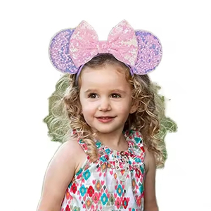 <strong>Top</strong> Ranking Christmas Day Bow Headbands pink Cartoon <strong>Minnie</strong> <strong>Mouse</strong> Ears Bowknot Butterfly Headband Hair Accessories for Girls - Product Image 4