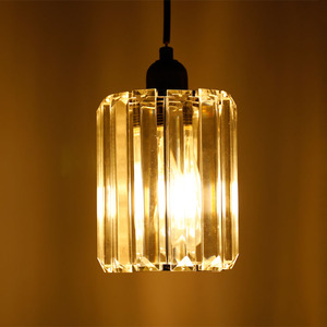 Paralume Cilindrico per Lampadario, Accessorio Creativo <span class=keywords><strong>in</strong></span> <span class=keywords><strong>Vetro</strong></span> Trasparente, Portalampada LED Moderno con Cavo 120 - Product Image 2