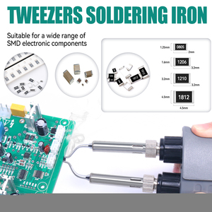 YIHUA 938D Portable Tweezers Soldering Station 110V 220V Soldering <b>Iron</b> Station Chip Desoldering Kit Set SMD Welding - Product Image 2
