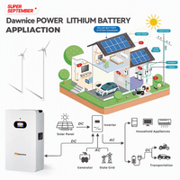 Batterie verticale Dawnice en stock UE, BMS 150A, 51.2V, 16kWh, 314Ah, murale, lithium-ion pour stockage d'énergie solaire