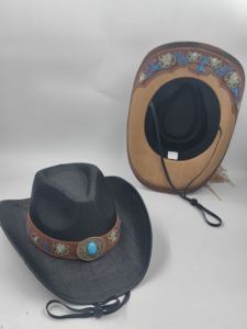 Stock Heren Papier Stro Custom Gehaakt Stro Cowboy Hoed Western Texas Vormbaar Rand Sombreros Stetson Cowboy Hoed - Product Image 2