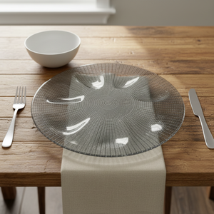 Piatto per Torte e <span class=keywords><strong>Pasticceria</strong></span> in Vetro con Motivo a Griglia, Durevole, Ecologico, Non Tossico, per Uso in Ristoranti e Hotel, Personalizzabile - Product Image 4