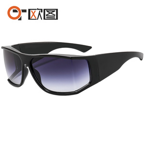 Gafas de Sol de Moda con Forma de Arco, Estilo Y2K Futurista, para Mujer, Tendencia <span class=keywords><strong>Xiaohongshu</strong></span>, Personalizadas, UV400 - Product Image 3