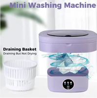 Mini-laveuse électrique portable pliable pour le repassage et le lavage pratique des sous-vêtements, chaussettes, vêtements de bébé et serviettes