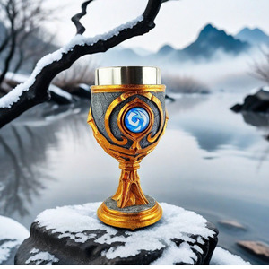 Gobelet en métal à whisky en acier inoxydable <span class=keywords><strong>Game</strong></span> Thrones créatif nouvelle arrivée <span class=keywords><strong>verre</strong></span> à <span class=keywords><strong>vin</strong></span> en relief personnalisé tasse à <span class=keywords><strong>vin</strong></span> Hearthstone en or - Product Image 5