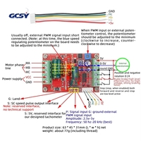 Contrôleur de moteur BLDC triphasé CC 6-60V 400W, carte de commande de moteur PWM 12V 24V 48V avec fonction marche avant/arrière