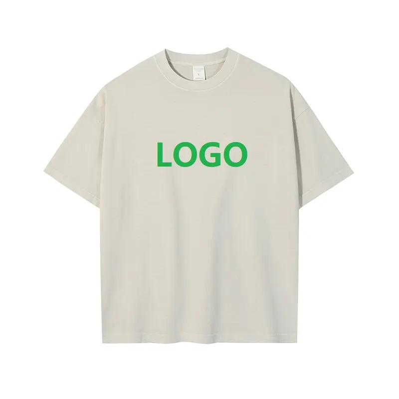 Customize Embroidered Logo Men's Summer T Shirts Stone Acid Wash T-shirt Unisex Blank Distressed Tshirts Logo