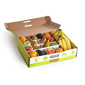 Custom Gedrukt Ontwerp Milieuvriendelijk Kartonnen Export Verse Banaan Cherry Transportverpakking Perzik Fruit Geschenkdozen Voor Verzending