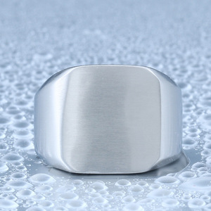 Oahlan แหวนสแตนเลสปัดเรียบสำหรับผู้ชายเครื่องประดับแฟชั่น - Product Image 3