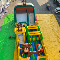 Maison gonflable de rebond d'amusement de château d'ours géant de dessin animé avec la maison de rebond pour des parcs à thème et des parties directes de la location d'usine